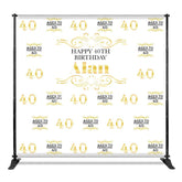 Aperturee - Aperturee White Aged To Perfection 40 Custom Birthday Backdrop